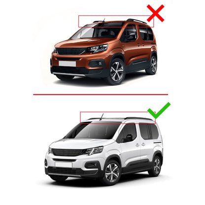 Compatible avec Peugeot Rifter 2023-2026 ACE-2 modèle Barres de Toit Railing Porte-Bagages de Voiture Noir Aluminium Barres
