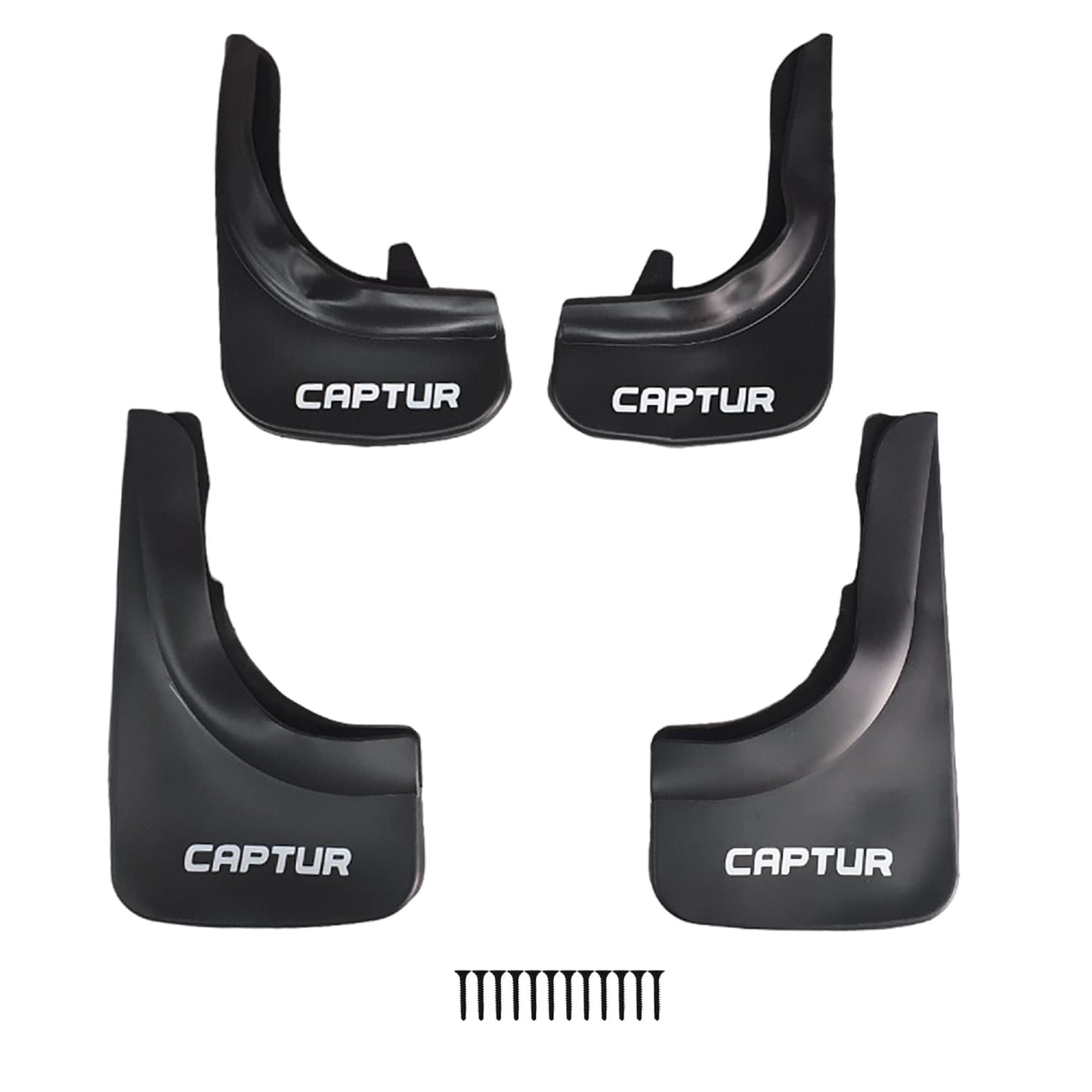 Compatible avec Renault Captur (J87) 2013-2024 Jeu de Bavettes Garde-boue Avant et Arrière de Voiture 4 Pcs Noir