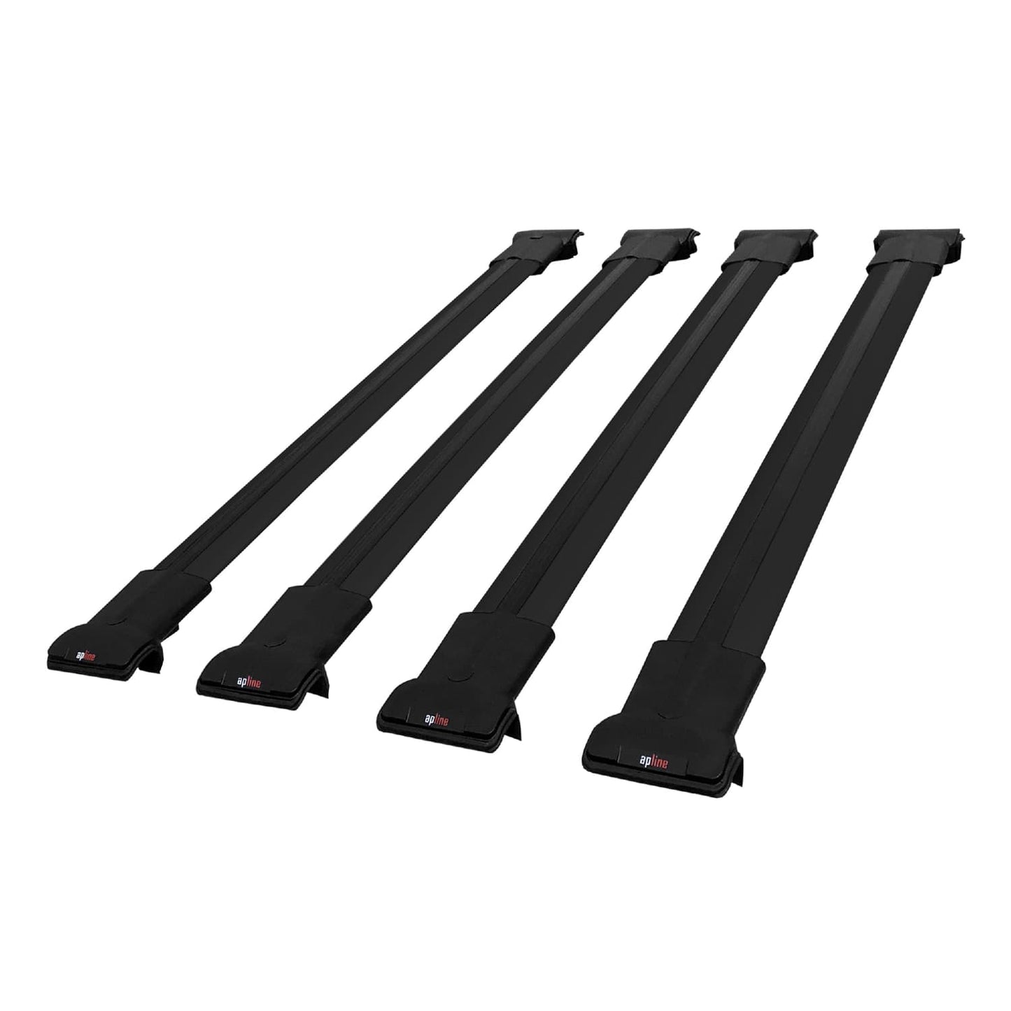 Compatible with Mercedes Viano 2 (W639) Post-Facelift 2010-2014 FLY Model Car Roof Rack Cross Bar Black Aluminium 4 Bars