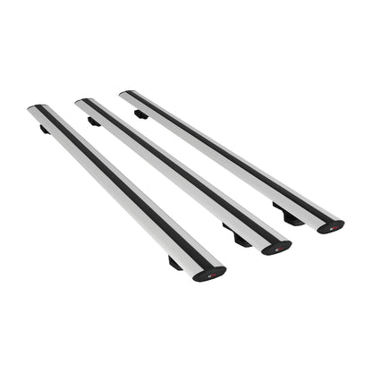 Compatible avec Ford Transit/Tourneo Custom 2012-2023 BASIC Model Barres de Toit Railing Porte-Bagages de Voiture Gris Aluminium 3 Barres