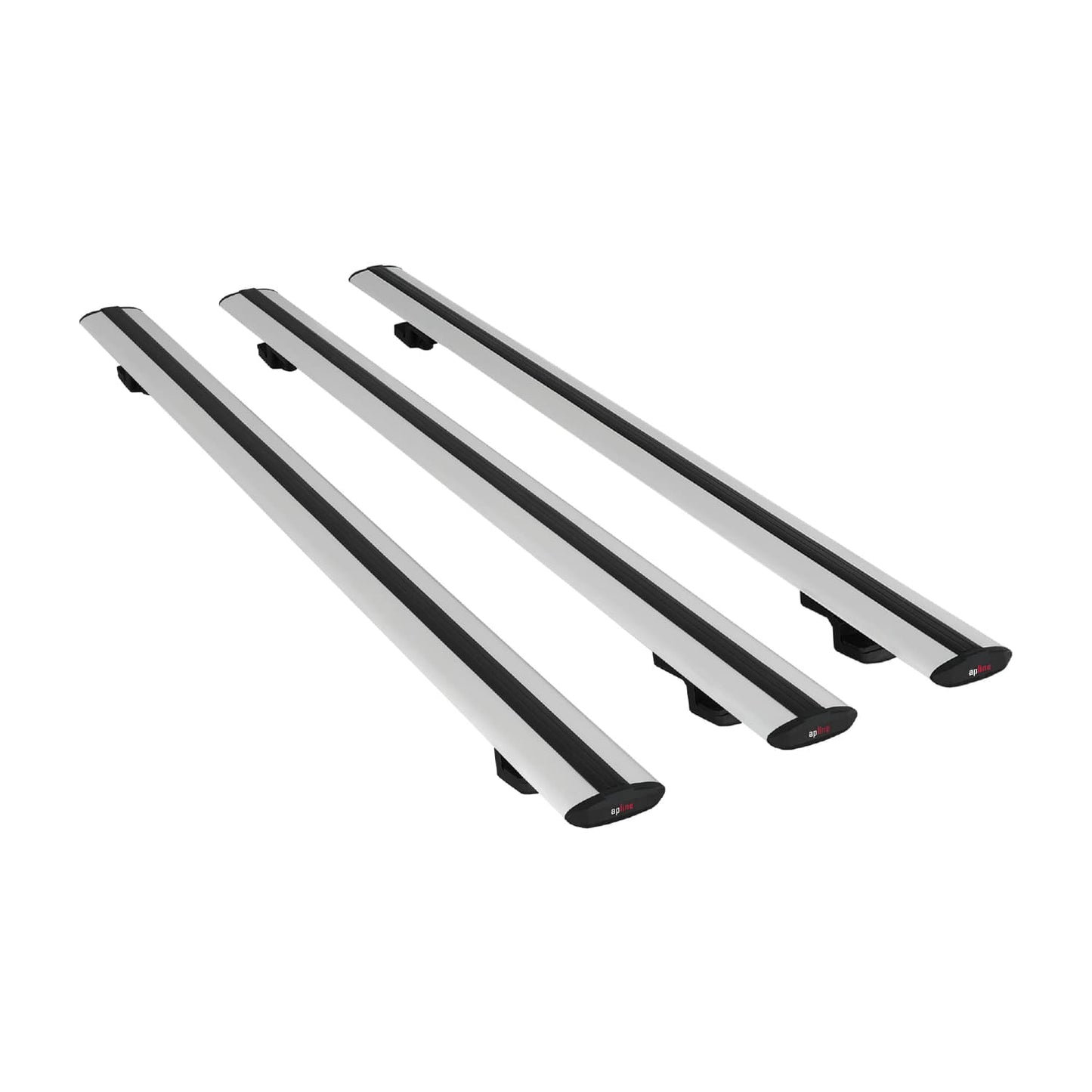 Compatible with Ford Transit/Tourneo Courier Post-Facelift 2018-2022 BASIC Model Car Roof Rack Cross Bar Grey Aluminium 3 Bars