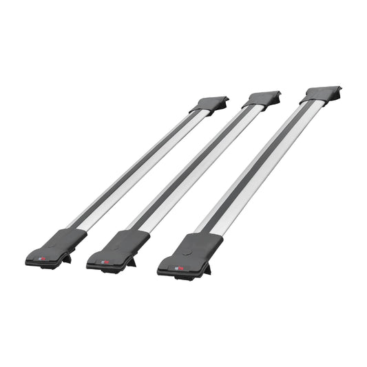 Compatible avec Seat Exeo (3R9) ST 2009-2013 FLY Model Barres de Toit Railing Porte-Bagages de Voiture Gris Aluminium 3 Barres