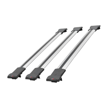 Compatible with Mercedes Viano 3 (W447) 2014-2025 FLY Model Car Roof Rack Cross Bar Grey Aluminium 3 Bars