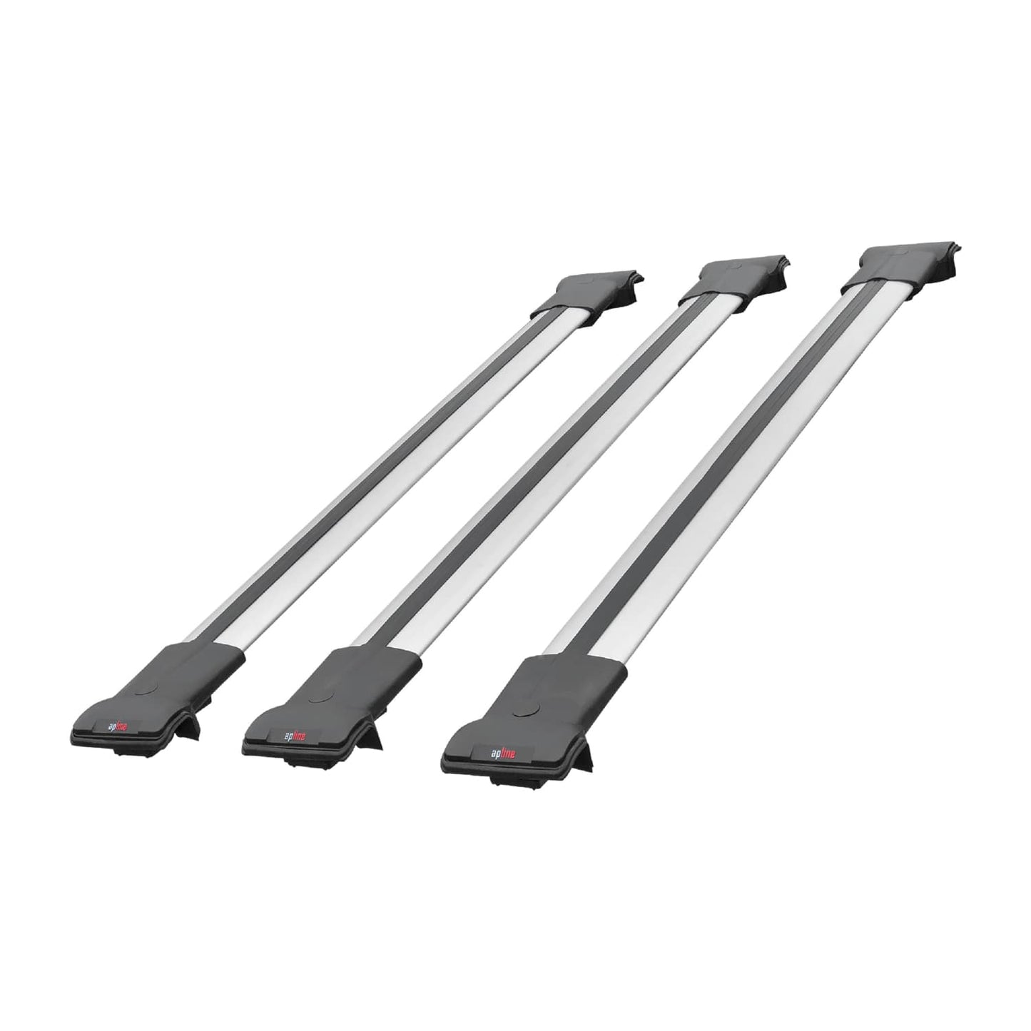 Compatible avec Fiat Doblo 2 2010-2022 FLY Model Barres de Toit Railing Porte-Bagages de Voiture Gris Aluminium 3 Barres