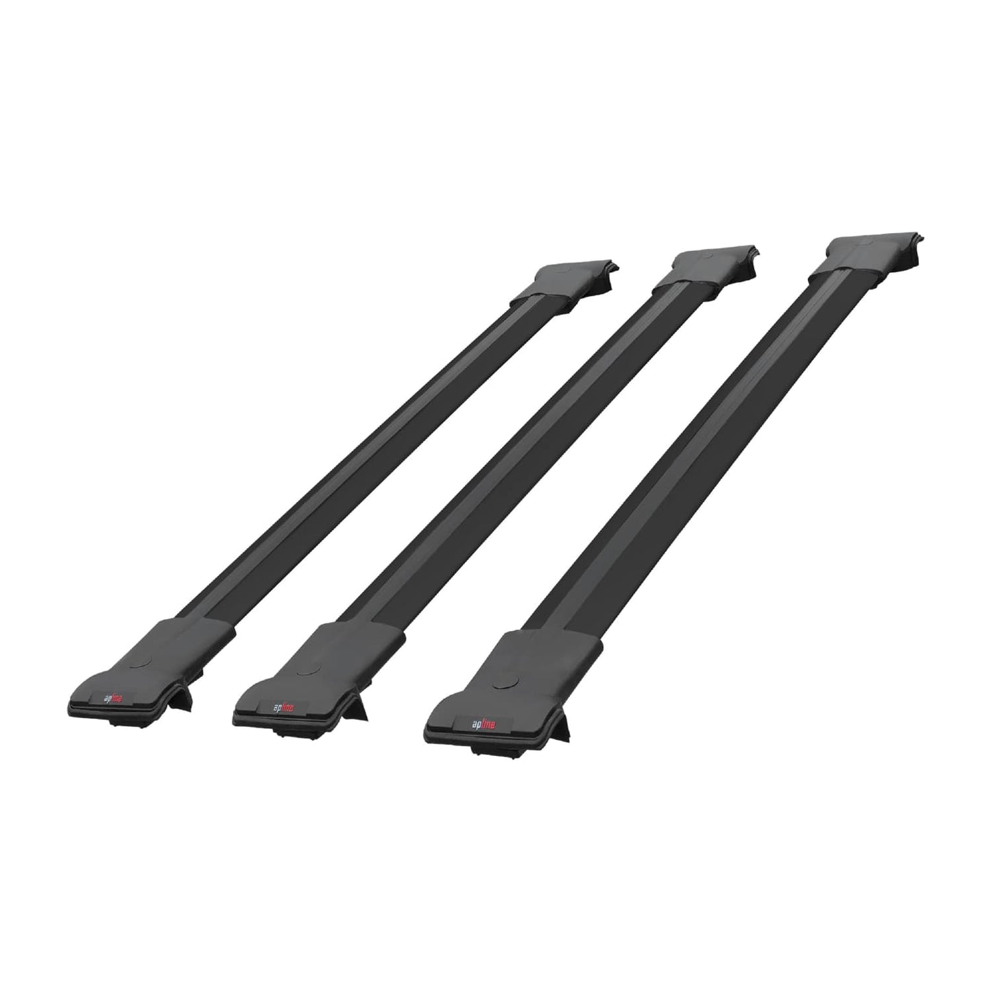 Compatible with Mercedes M Class 2 (W164) 2005-2011 FLY Model Car Roof Rack Cross Bar Black Aluminium 3 Bars