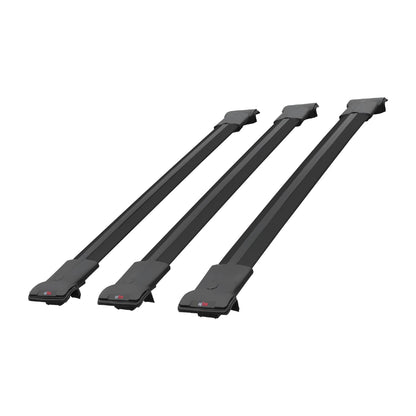 Compatible with Mercedes Viano 2 (W639) Post-Facelift 2010-2014 FLY Model Car Roof Rack Cross Bar Black Aluminium 3 Bars