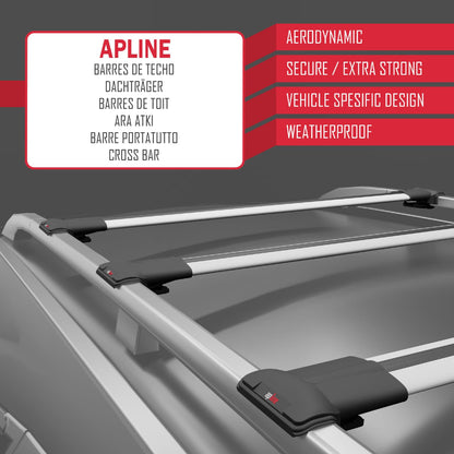 Compatible avec Great Wall Haval H2 2019-2021 FLY Model Barres de Toit Railing Porte-Bagages de Voiture Gris Aluminium 3 Barres